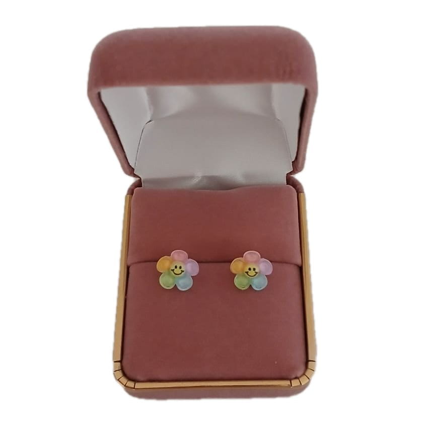 Smiley Face Silver Plated Earrings(2)