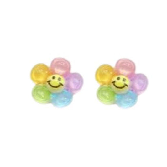 Smiley Stud Childrens Clip On Earrings