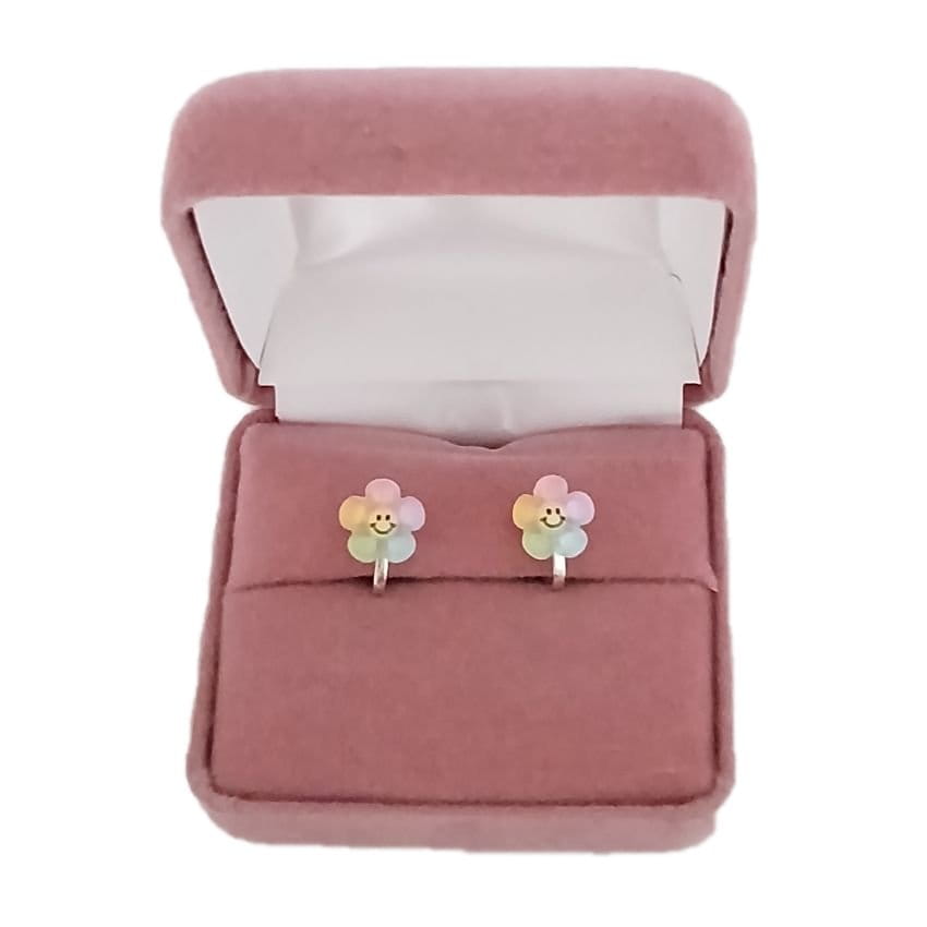 Smiley Stud Childrens Clip On Earrings(2)