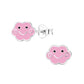Smiling Girls Sterling Silver Earrings