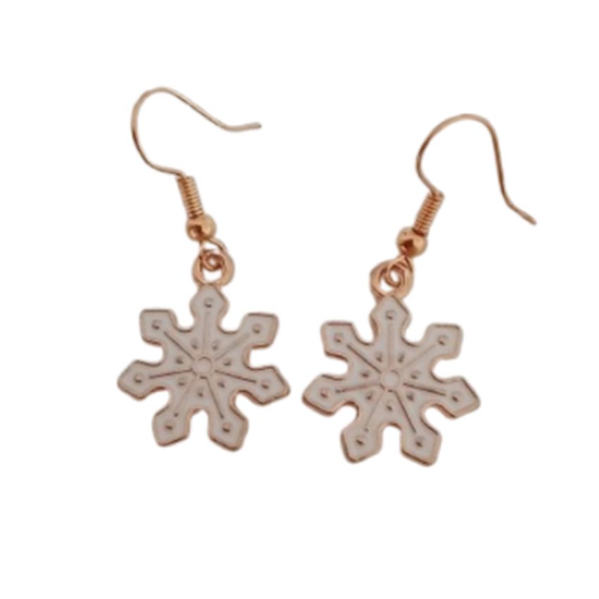 Snowflake Christmas Hook Earrings