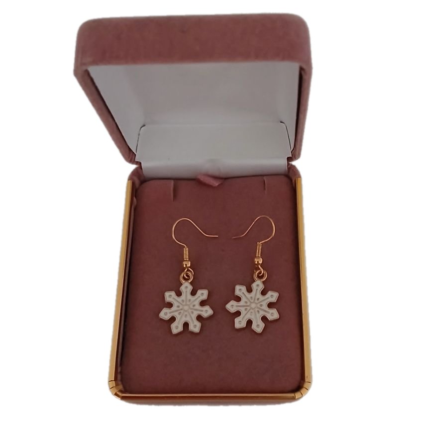 Snowflake Christmas Hook Earrings(2)