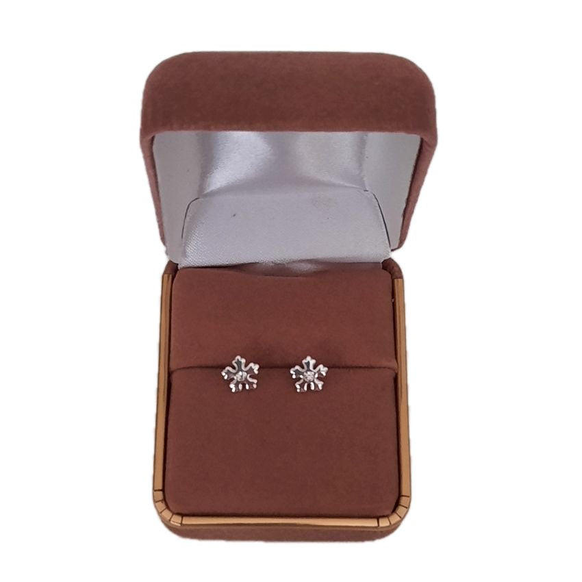 Snowflake Sterling Silver Kids Earrings(2)