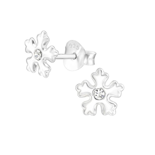 Snowflake Sterling Silver Kids Earrings