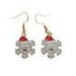 Snowflake Monster Dangly Earrings
