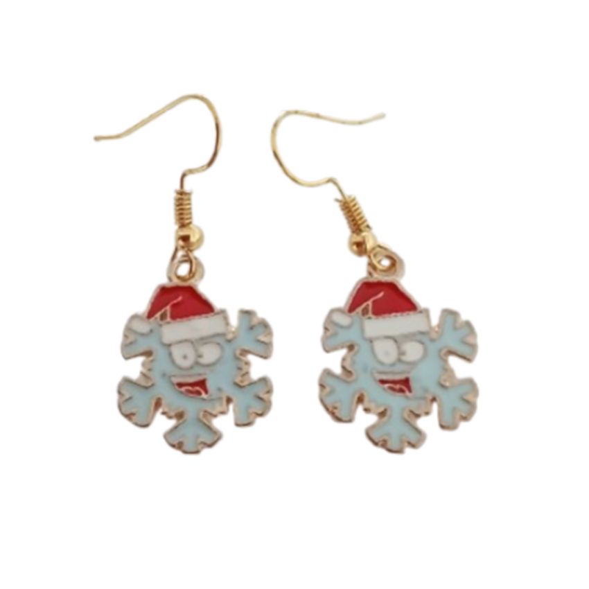 Snowflake Monster Dangly Earrings