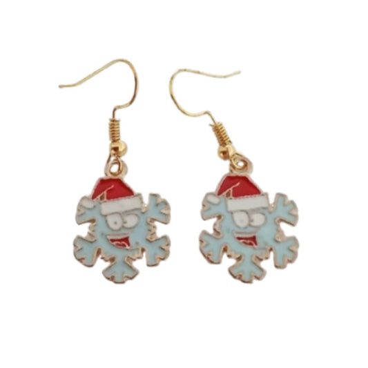 Snowflake Monster Dangly Earrings