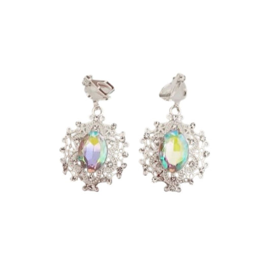 Sparkly Centre Clip On Earrings