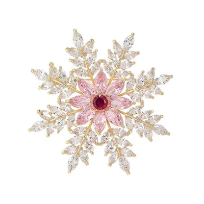 Sparkly Christmas Snowflake Brooch