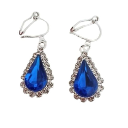 Sparkly Diamante Clip On Ladies Stud Earrings