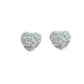 Sparkly Heart Silver Plated Earrings