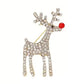 Sparkly Reindeer Christmas Brooch