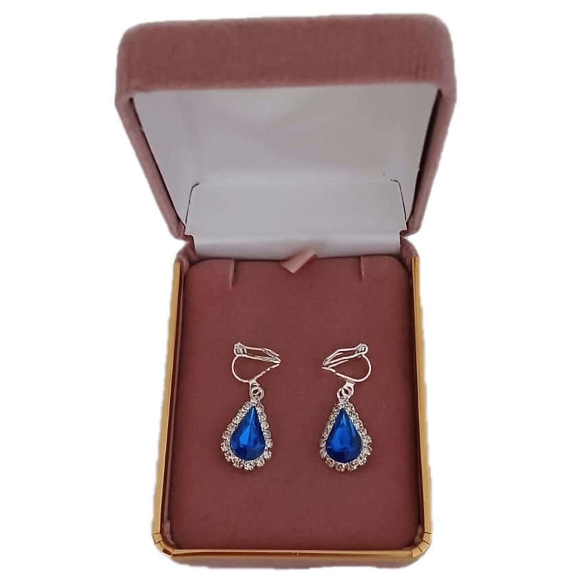 Sparkly Diamante Clip On Ladies Stud Earrings(2)