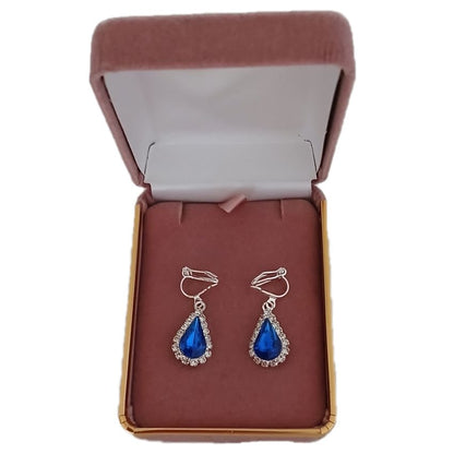 Sparkly Diamante Clip On Ladies Stud Earrings(2)
