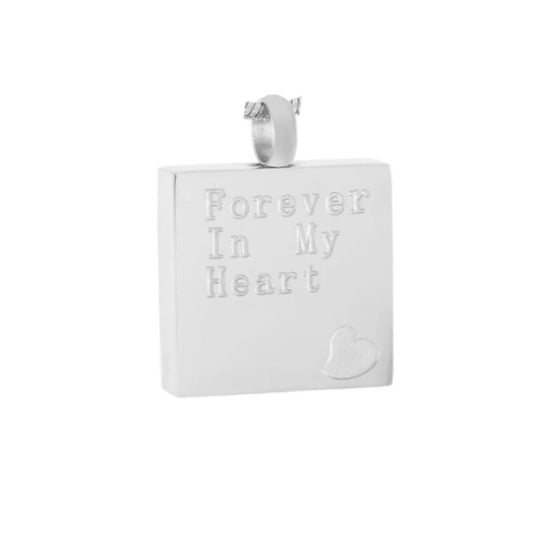 Square Forever In My Heart Cremation Ashes Locket
