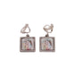 Square Unicorn Clip On Earrings