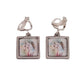 Square Unicorn Clip On Earrings