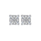 Square Cubic Zirconia Starburst Earrings