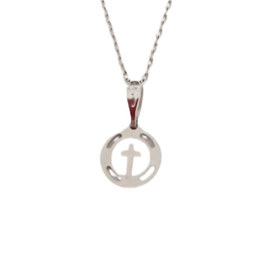 Stainless Steel Cross Centre Necklace