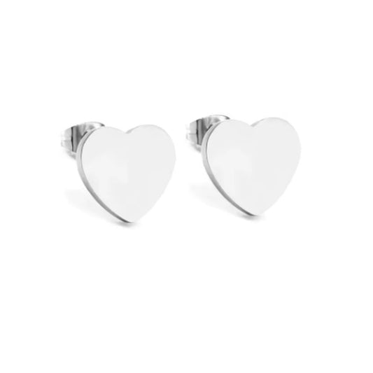 Stainless Steel Heart Earrings