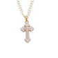 Stainless Steel White And Gold Cross Pendant