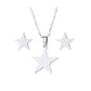 Stainless Steel Star Earrings And Necklace Set