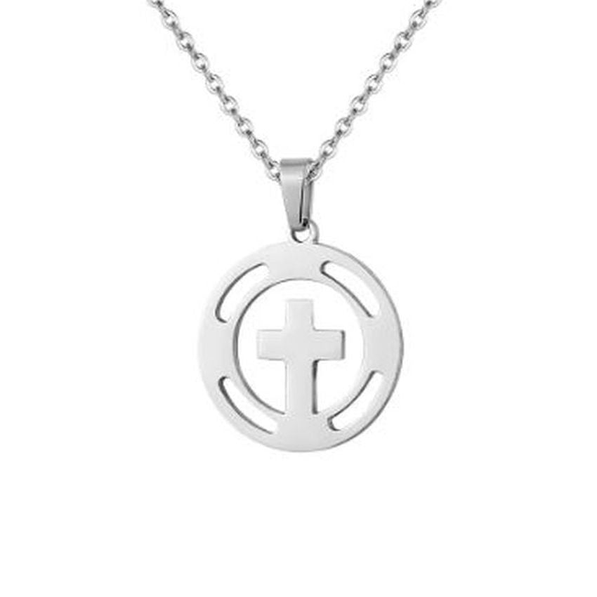 Stainless Steel Cross Centre Necklace