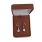 Stem Round Zirconia Drop Clip On Earrings (2)