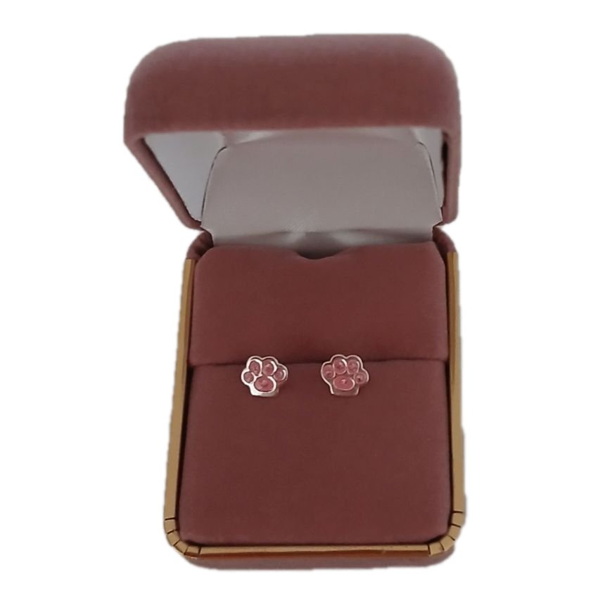 Sterling Silver Animal Paw Childrens Earrings(2)