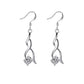 Sterling Silver CZ Weave Dangly Earrings