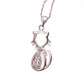 Sterling Silver Cat Pendant With a Cubic Zirconia Set Middle