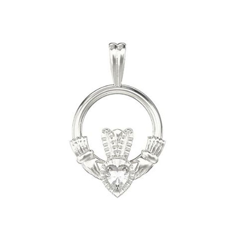 Sterling Silver Claddagh Pendant