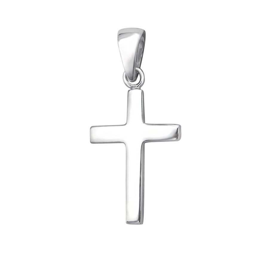 Sterling Silver Communion Plain Slim Cross