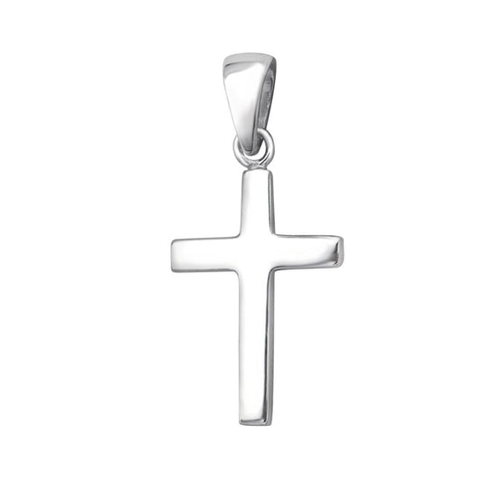 Sterling Silver Communion Plain Slim Cross