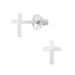 Sterling Silver Communion Cross Earrings