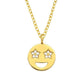 Sterling Silver Cubic Zirconia Smiley Face Pendant