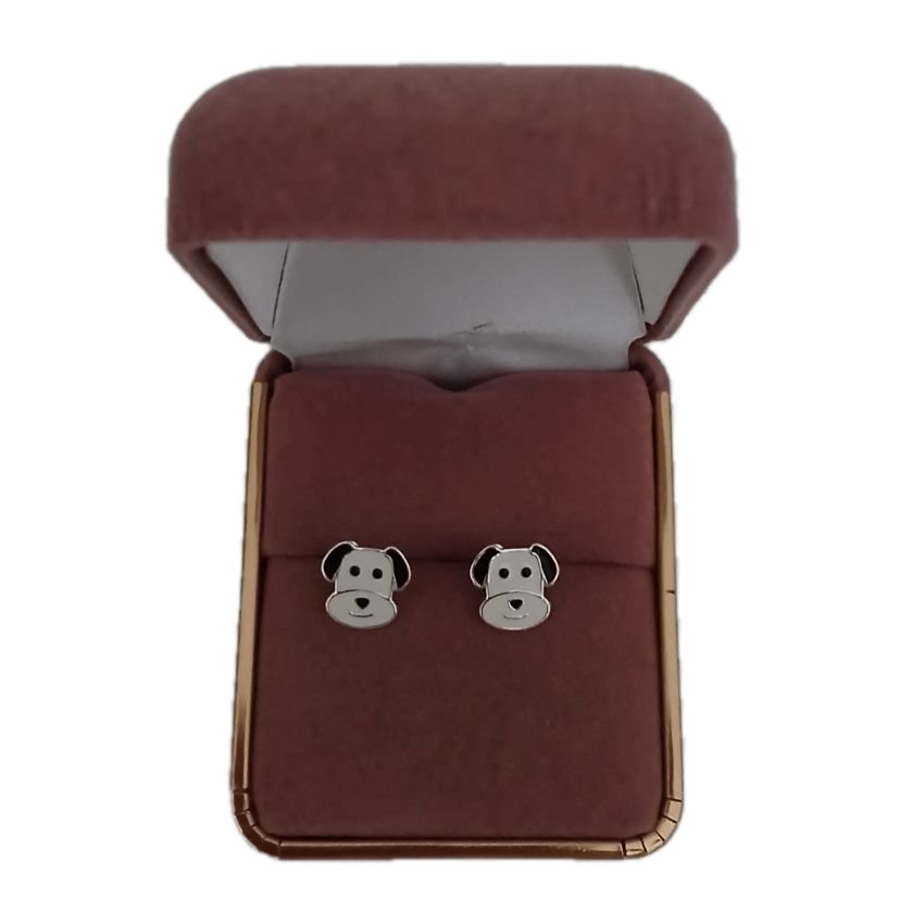 Sterling Silver Cute Dog Earrings(2)