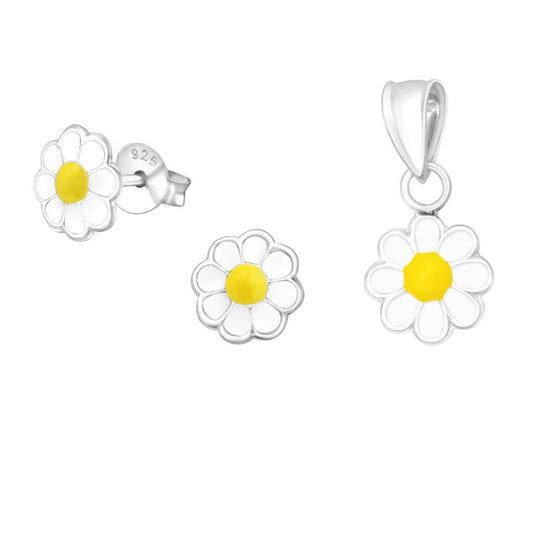 Sterling Silver Daisy Childs Matching Jewellery Set