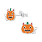 Sterling Silver Halloween Pumpkin Earrings