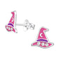 Sterling Silver Halloween Witches Hat Earrings