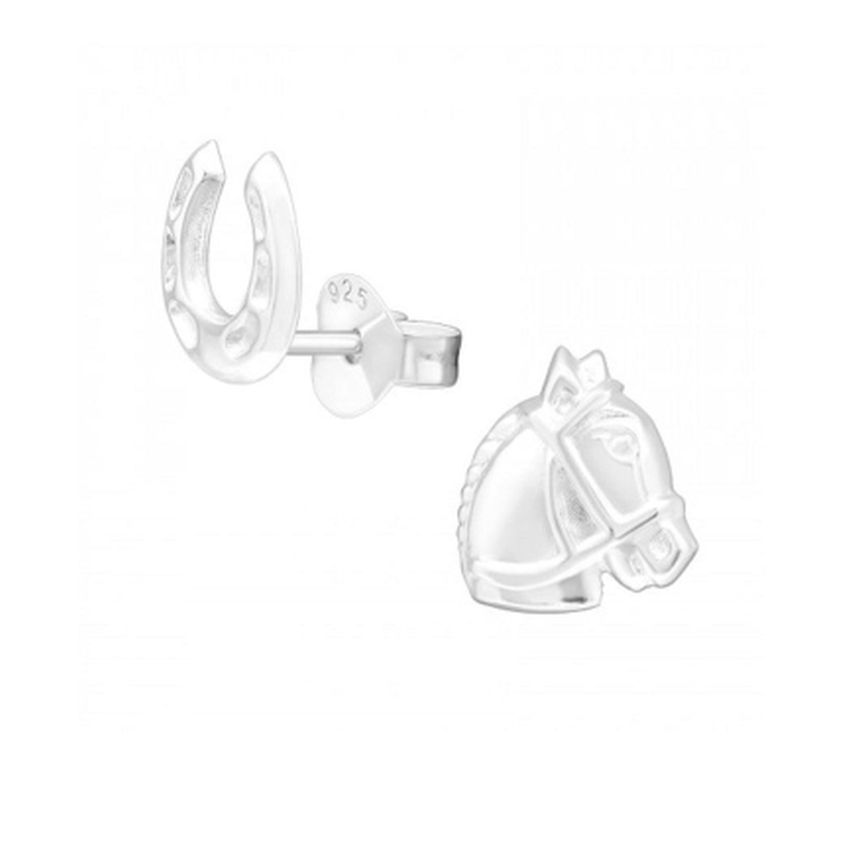 Sterling Silver Horse Non Matching Earrings