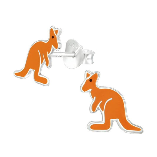 Sterling Silver Kangaroo Childrens Earrings
