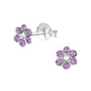 Sterling Silver Kids Flower Shaped Stud Earrings