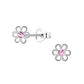 Sterling Silver Kids Flower Shaped Stud Earrings