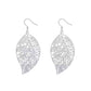 Sterling Silver Leaf Dangly Earrings