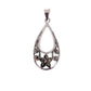 Sterling Silver Marcasite Drop Necklace