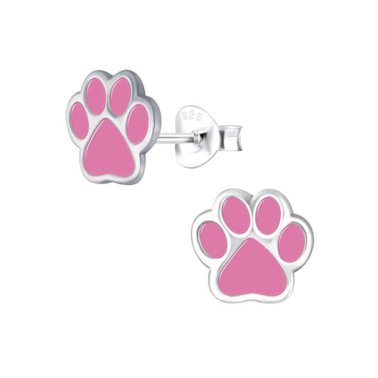 Sterling Silver Paw Earrings