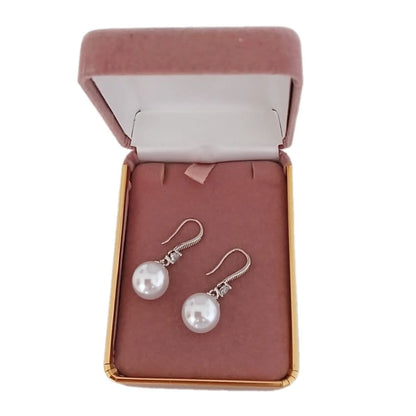 Sterling Silver Pearl Dangly Earrings(2)