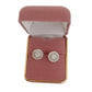 Sterling Silver Round Stud Sparkly Earrings(2)