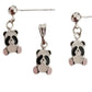 Sterling Silver Shy Panda Childs Matching Jewellery Set
